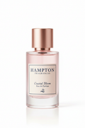 Hampton Fragrances perfume bottle with soft pastel tones on white background